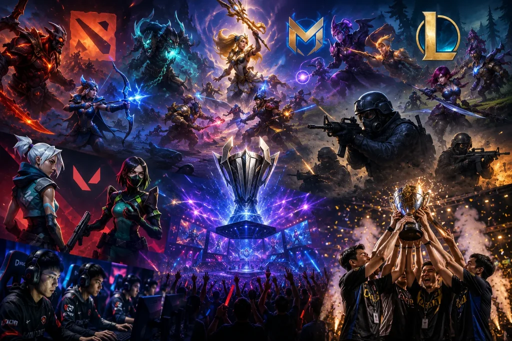 Epic esports showdown in a digital arena