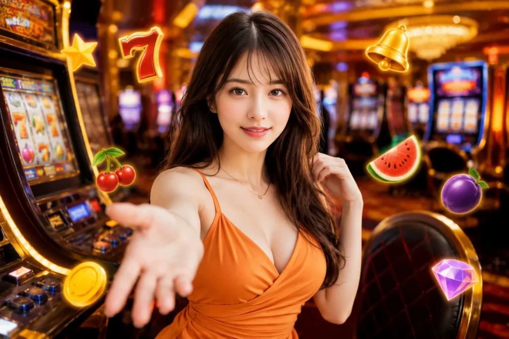 Glamorous casino vibes and glowing symbols Glamorous casino vibes and glowing symbols