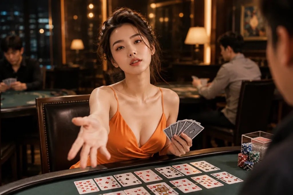 Glamorous night at the casino table